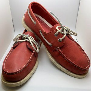 Sperry Top-Sider Authentic Original Boat Shoe, Red Leather, Excellent Cond.